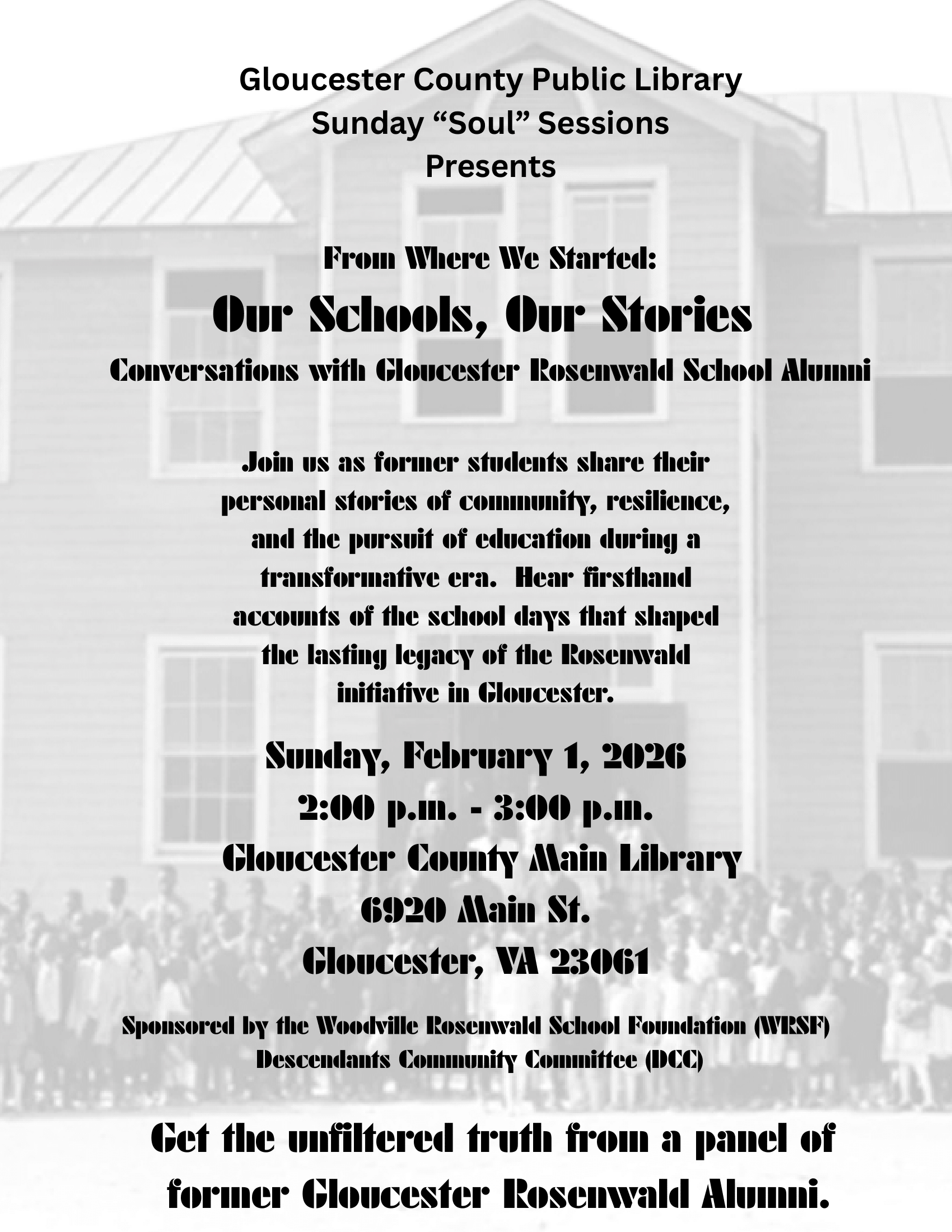 Our Schools. Our Stories: Conversations with Gloucester Rosenwald School Alumni